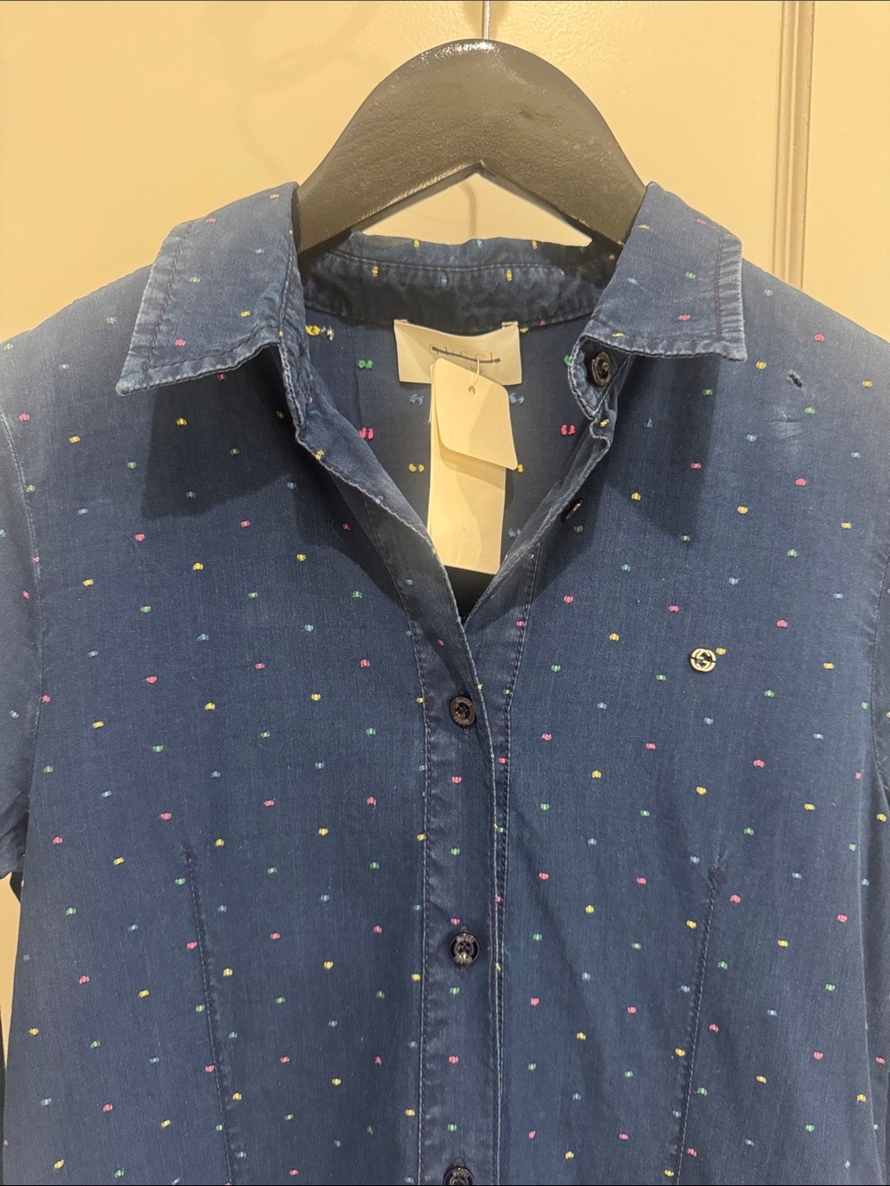 Gucci Kids Denim multi color Confetti Dress Size 10 GG Italy - Picture 5 of 17